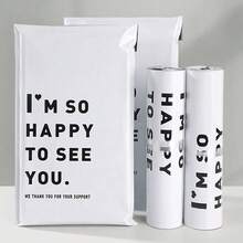 10pcs Waterproof Thick Courier Bags, 12mil Plastic, English Text & Panda Print, 11mil Packaging Bags, Logistics Shipping Self-Adhesive Airplane Box Delivery Bags Back To School - Multicolor - View 14