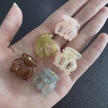 16 قطعة مشابك شعر عشوائية بتصميم فريد بأشكال القرع والبطيخ الصغيرة، إكسسوارات شعر موضة مشابك شعر مخلب للخريف والشتاء والعطلات للمرأة