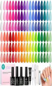 Beetles Summer Gel Polish Set - 36 Colors Neon Gel Nail Polish Pink  Blue Yellow Nail Polish With 4Pcs Base Top Coat Soak Off Colorful Holidays Collection UV Nail Art Gifts For Women