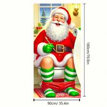 2D Door Flag, Santa Claus Door Flag - Multipurpose Christmas Decoration, Suitable For Indoor And Outdoor Use, No Power Required, Polyester Material, Great For Holiday Parties, Anniversaries, Graduations, Holiday Party Decor | Holiday Christmas Design | Durable Polyester, Christmas Decoration