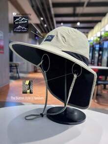 Chapeau de seau de protection solaire unisexe, convient pour la pêche, les voyages, le camping et la randonnée - Multicolore - Voir 13
