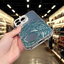 Fish School Surround Phone Case Compatible With IPhone 11 Pro Max/16 Pro Max/15 Pro/14 Plus/13/12/11, Anti-Drop Phone Case Compatible With IPhone 13 Pro Max/12 Pro - White Frame Silver - View 4