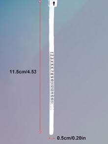 1pc White Ring Sizer Tool - Soft Adjustable Jewelry Measuring Tape For Accurate Ring Size Measurement At Home (Perfect For Engagement Rings & Wedding Bands),Cheap,Valentine's Day,Cheap Items,Travel,Travel Essential,Room Decor,Valentine's Gift,Cheap Stuff,Room,1 Dollar Items,Vacation Essentials,Gifts For Women,Bedroom,Valentine,99 Cent - White - View 10
