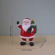 1 Resin Santa Claus Statue, Christmas Tree, Gingerbread House Desktop Decoration Ornament, Winter Gift, Christmas Atmosphere Decoration, Handicrafts, Children's Gift Home Decor Christmas Decorations Room Decor