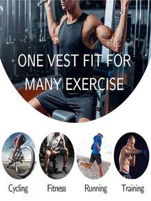 Men Body Shaper Compression Vest Undershirt Seamless Waist Trainer Tank Top Belly Control Workout Shapewear Menswear Slim Fit - 黑色 - 查看 9
