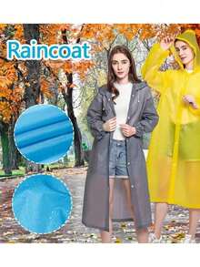 Thickened Adult Disposable Raincoat, Windproof And Waterproof EVA Thickened Full Body All In One Raincoat, Outdoor Cycling, Portable Raincoat,Reusable Hooded Raincoats, EVA Rain Ponchos Lightweight Rain Coat Waterproof Rain Gear, Men's And Women's Outdoor Clothing For School,Office,Household,Travel, Back To School Supplies Umbrella For Women Umbrella Rainproof Windproof