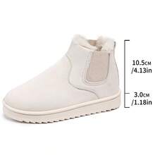 Botas de nieve para mujer, cómodas con punta redonda y forro de felpa - Suela antideslizante, Caqui/Negro/Beige/Camello - Desde casual hasta semioficial para clima frío, botas altas elegantes de alta calidad para mujer, ancho para mantener el calor