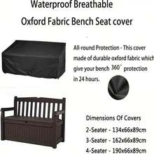 Durable Black Outdoor Chair Cover - Waterproof Terrace Furniture Protective Cover For Deep Seat Leisure Chairs