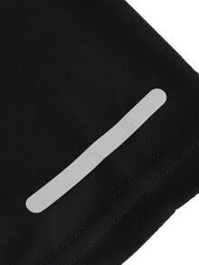 Áo thun thể thao nam tay ngắn, nhẹ, thoáng khí, nhanh khô, họa tiết sọc phản quang và cổ tròn màu trơn, thích hợp cho các hoạt động ngoài trời, đạp xe, chạy bộ, tập thể dục, màu đen mùa hè. - màu đen - Xem 5