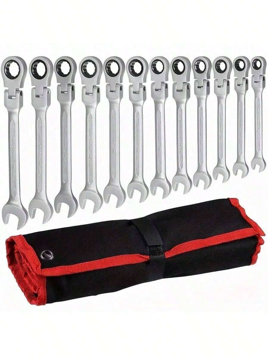 10mm 快速汽车维修工具，多尺寸 72 齿旋转头花键棘轮扳手