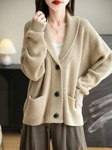 Women's Merino Wool Sweater Fall Clothes Winter Sweater Classic Vintage Cable Warm Long Sleeve Knit Sweater