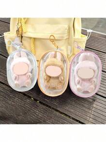 15cm Plush Toy Protective Case With Canvas, For LBB A Second-Generation Sitting And Crossbody Bag, PVC Transparent Crossbody Bag, And A Dust-Proof Storage Bag - Multicolor - View 8