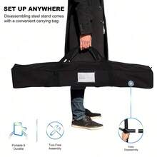 Double Hammock With Stand Included 450lb Capacity Steel Stand, Premium Carry Bag Included And Two Anti Roll Balance Beam - 綠色 - 查看 4
