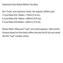 3/6 杯意大利摩卡壶，配有 2 个清洁刷 + 2 个咖啡勺 - 炉灶浓缩咖啡机，耐用铸铝咖啡机，适合家庭和露营（浓缩咖啡/卡布奇诺/拿铁）