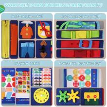 幼儿生日礼物，忙碌板玩具，感官玩具，培养基本生活技能，益智玩具，提升智力和科学素养，趣味旅行活动，万圣节和圣诞节的完美礼物