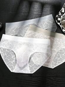 5pcs Men's Mesh Sexy Breathable Briefs