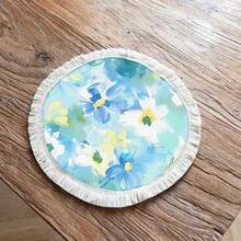 1 peça de jogo americano com estampa floral vintage, jogo americano de jantar com borlas de linho, decoração de mesa lavável, decoração de quarto, jogos americanos, porta-copos, jogos americanos de mesa de jantar de cozinha, decoração de festa interna e externa, decoração de casa, presente ideal - Multicolorido - Ver 33