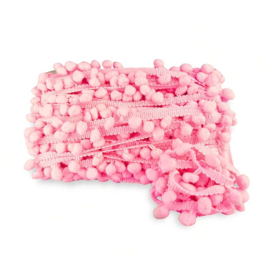 10 Meters Grelot Pom Pom Polyester Ribbon Ball 30mm Crafts - 132 - 查看 1