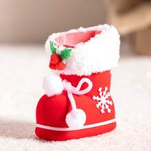 1pc Christmas Stocking Pen Holder, Creative Pen Holder, Small Boot Ornament, Christmas Tree Shoe Ornament, Decorative Item, Scene Arrangement, Holiday Celebration, Ideal For Christmas Decoration