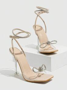 Women Heeled Sandals - Silver - View 6