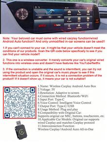 Adaptor wireless mini Carplay, compatibil cu telefonul - conexiune rapidă și stabilă pentru conversia cablată din fabrică la CarPlay wireless pentru mașini 2016+, adaptor Apple Carplay fără întârziere