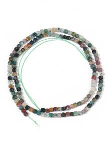 3*3mm Piedras preciosas naturales con forma de cubos de azúcar, cristales curativos sueltos, rocas con agujero perforado para hacer pulseras, joyería y manualidades