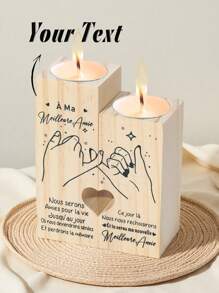 1pc "To My Best Friend" Personalized Candle Holder, Engraved Candle, Birthday Gift, Best Friend Gift