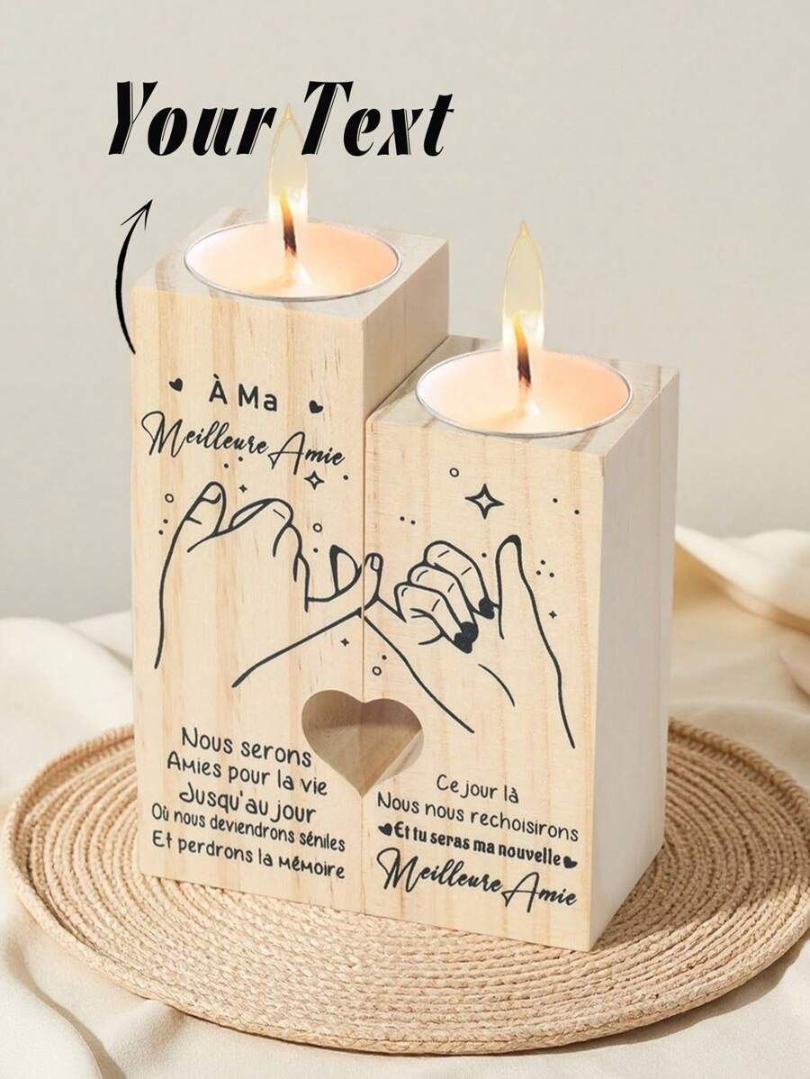 1pc "To My Best Friend" Personalized Candle Holder, Engraved Candle, Birthday Gift, Best Friend Gift