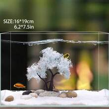 16-25厘米逼真粉色陶瓷盆景树，适用于水族馆装饰、玻璃容器、室内使用 - 彩色 - 查看 8