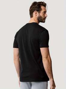 Sous Chef Jacket Funny Faux Costume Idea For Cooks T-Shirt, Men'S 100% Cotton T-Shirt In Black Loose-Fitting, Round-Neck Print, Size S-XXXL, Suitable For Spring, Summer, Autumn And Outdoors - 黑色 - 查看 3