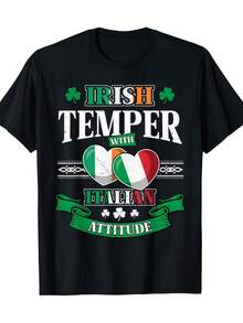 Irish Temper Attitude St Patricks Day Ireland T-Shirt T-Shirt Cotton T-Shirt Men Size S-3XL - màu đen - Xem 2