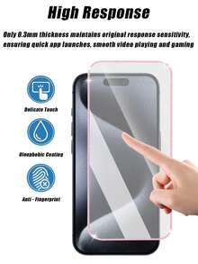 [2 miếng] Miếng dán màn hình, thiết kế khung viền lấp lánh màu hồng, cá nhân hóa, thân thiện với mắt, siêu trong suốt, tương thích với iPhone 17e/17 Pro Max/17 Pro/17 Air/17/16/16 Pro/16 Plus/16 Pro Max/15/15 Plus/15 Pro/15 Pro Max/14/14 Plus/14 Pro/14 Pro Max/13 Mini/13/13 Pro/13 Pro Max/12 Mini/12/12 Pro/12 Pro Max/11/11 Pro/11 Pro Max và các dòng máy khác, chống trầy xước, chống sốc, phủ toàn màn hình, dễ dàng lắp đặt. - Hồng - Xem 5