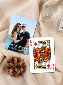 Custom Playing Cards- 52 Card Deck Personalized With Your Photo Or Design/ Add Text Poker Cards,Multi-Functional,Reusable,Ornamental,Exquisite,Stylish,Adorable,Colorful,Cute,Funny,Custom,Personalized,Customized,Unique,Ideal Gifts For Her,Ideal Gifts For Him,For Anniversaries,For Birthdays - Multicolor - View 5