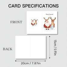24pcs Holiday Christmas Greeting Cards With Envelopes - Various Santa Claus, Reindeer And Snowman Designs - Thanksgiving Cards, Suitable For Christmas And New Year 2025 - Paper Material
