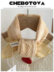 1条女士纹理小围巾/手帕/头巾，多功能印花亚麻围巾/颈巾/手帕，欧美风格，适合夏季沙滩裙 - 彩色 - 查看 8