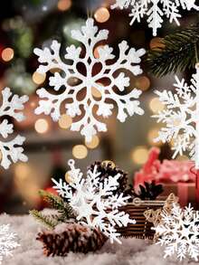 36 قطعة - زينة ثلجية لعيد الميلاد ، قلادات لتزيين شجرة عيد الميلاد ، زخارف ثلجية لامعة من البلاستيك لتزيين شجرة عيد الميلاد في الشتاء ، أحجام متنوعة ، زخارف ثلجية للأعمال اليدوية ، ديكور داخلي لعيد الميلاد وعالم الشتاء الساحر ، مناسبة لحفلات عيد الميلاد وأعياد الميلاد والاجتماعات العائلية وديكور العطلات المنزلية