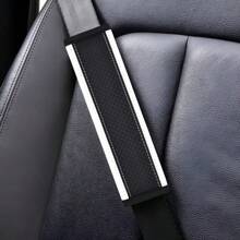 1pc PU Leather Embossed Car Seat Belt Cover, All Season Universal Auto Interior Accessories,Car Accessories - one-size - View 21