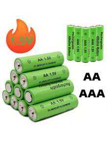 1.5V 高容量可充电 AA/AAA 电池，带 USB 充电器，适用于电子玩具、遥控器、显示器和电动牙刷的电源解决方案（这些电池只能使用此充电器充电） - 彩色 - 查看 3