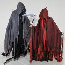 1 件 2025 新款撕破斗篷红色连帽长袍死亡角色扮演服装武器派对服装万圣节道具 - 狂欢节服装角色扮演生日礼物 - 圣诞礼物 - 万圣节礼物 - 完美礼物 - 礼物 - 彩色 - 查看 1