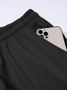 2pcs Men's Wool Lined Warm Pants, Casual Straight Leg Trousers With Pockets And Drawstring, Comfortable And Easy To Match, Winter