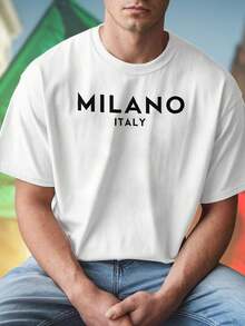 T shirt uomo MILANO ITALY moda estiva comoda elegante traspirante casual nuova collezione  abbigliamento uomo regalo idea vestibilità perfetta stile fashion must have per tutte le occasioni
