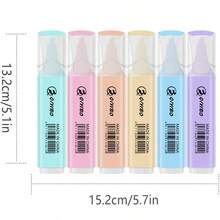 6 juegos de bolígrafos resaltadores de colores claros, bolígrafos marcadores con espátula, estética linda, impermeables, de secado rápido, a base de agua, en varios colores, aptos para mayores de 14 años