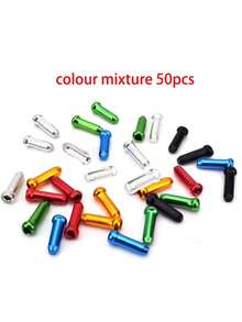 30/50 件多色铝合金自行车刹车变速杆内线头线端盖线芯盖罩齿轮 - 彩色 - 查看 11