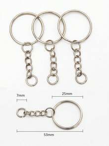 30/50/100 Peças Argolas Abertas de Aço Inoxidável Prata, Achados de Joias DIY, Conectores, Chaveiros, Anéis Circulares, Anéis Planos, Correntes de Elos