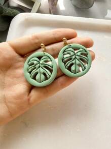 1/2/10件装波西米亚热带树叶粘土切割器，用于珠宝制作，夏季耳环粘土工具，海滩度假树叶吊坠粘土切割器，用于DIY吊坠、项链、手链 - Clay Cutter - 查看 8