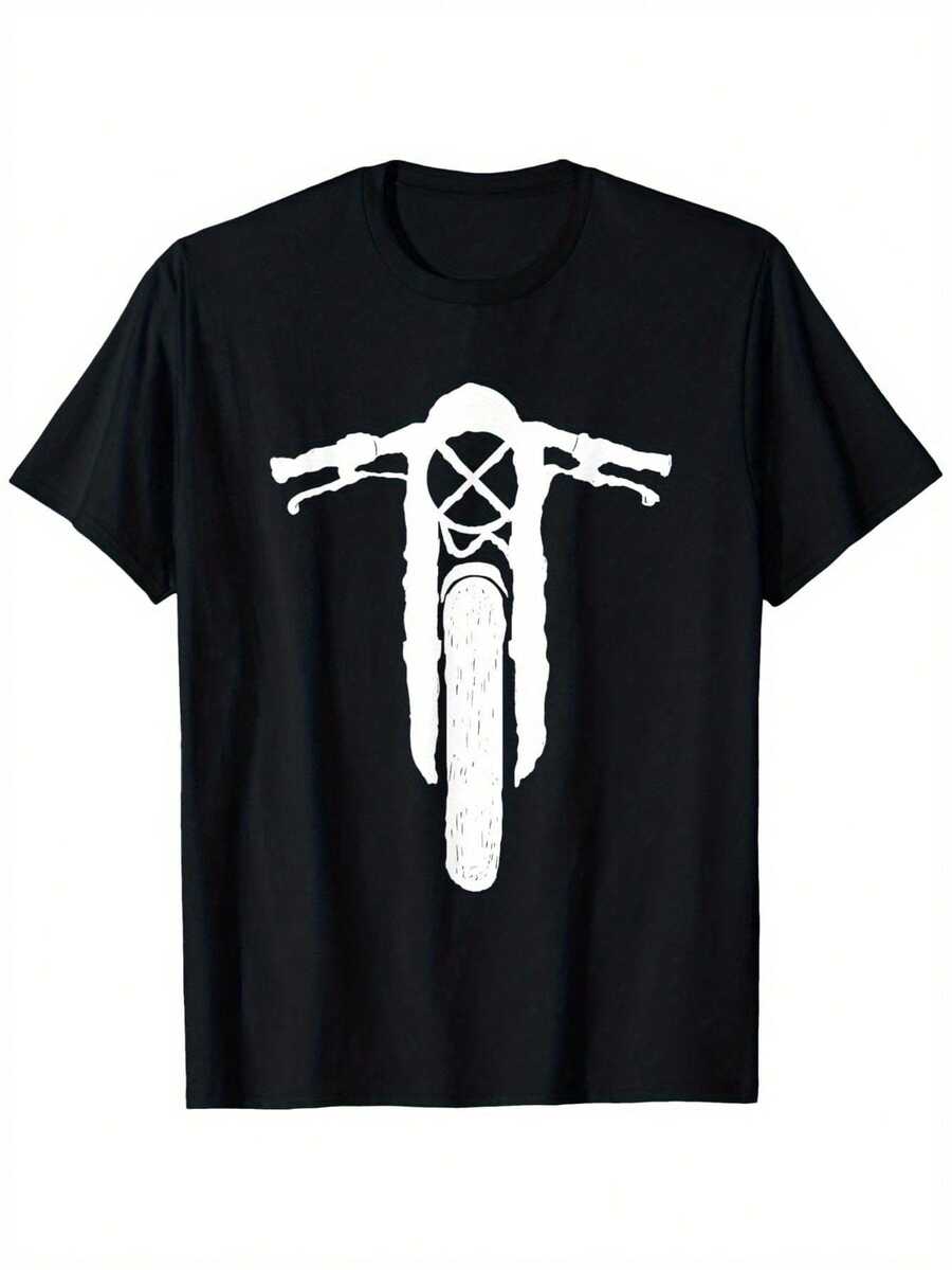 MUSTKIN-TEE James Mask Print Loose T-Shirt, Printed Crew Neck Design, 100% Cotton For Everyday Comfort, Machine Washable, Suitable For All Seasons. - 黑色31 - 查看 1