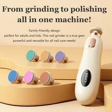 7pcs Portable Electric Baby Nail Clipper Set, Baby Nail Clippers, For Children, 6 Grinding Heads, Quiet Design, Nail Clippers Specially Designed For Newborns - Multicolor - View 3