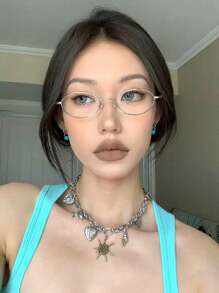 1 件女士复古优雅高感变色眼镜 - 變灰 - 查看 3