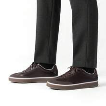 Men's Business Casual Sneakers Fashionable & Comfortable Dressy Casual Shoes Dress Shoes Business Casual Shoes For Men Fashion Sneakers - 深棕色 - 查看 6