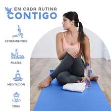 MUUK FITNESS Alfombrilla de Yoga 170 x 70 cm – Grosor 4 mm, Tapete para Yoga, Pilates, Fitness y Ejercicio, Antideslizante, Plegable y Fácil de Transportar, PVC Resistente y a Prueba de Agua, Ideal para Casa, Gimnasio, Parque o Viajes, Diseño Cómodo que Protege Articulaciones, Superficie Estable y Duradera para Relajación, Meditación y Estiramientos, Apta para Principiantes y Expertos. - Azul - Ver 10